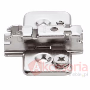 Prowadnik krzyżakowy do zawiasu CLIP - nikiel / dyst. 3 mm / wys. 11.5 mm / regul. mimośrodowa