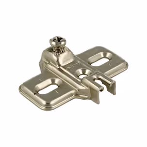 Prowadnik krzyżakowy do zawiasu MODUL - nikiel / dyst. 0 mm / wys. 8.3 mm / regul. wysokości / Spax