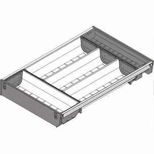 Wkład na sztućce ORGA-LINE do Tandembox - inox / 28x45 cm