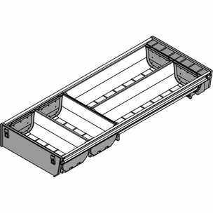 Wkład na sztućce ORGA-LINE do Tandembox - inox / 19.2x50 cm
