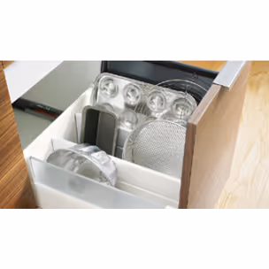 Ścianka działowa ORGA-LINE do Tandembox Intivo - inox / dł. 45 cm