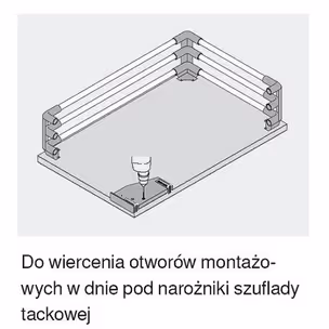 Wzornik Wiertarski ZML.0010- Obróbka Narożnika Szuflady Tackowej
