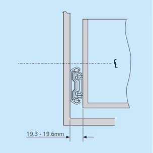 Prowadnica kulkowa DZ5321 / dł. 40 cm / 140 kg / wysuw ponad 100% 