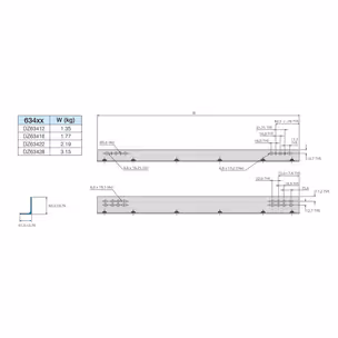 Kątowniki DZ634 Do Montażu Prowadnic 9301 9308 7957 Do Dna 305mm