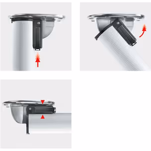 Noga składana regulowana 656 CLICK - aluminium ryflowane / fi 50 mm / wys. 70 cm