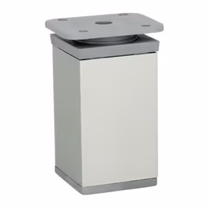 Nóżka kwadratowa z regulacją 4 cm / wys. 7.5 cm - aluminium
