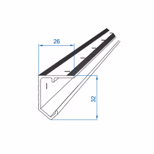 Zestaw SATURN ST20 do 1 drzwi przejściowych / dł. 200 cm / 45 kg
