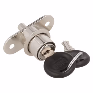 Zamek wciskany Siso X-1003 do drzwi przesuwnych - niklowany / fi 19 mm