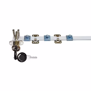 Zamek centralny przedni Siso - niklowany / L-800 / fi 19 mm / zaczep 13 mm