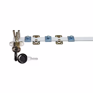 Zamek centralny przedni Siso - niklowany / L-1300 / fi 19 mm / zaczep 13 mm