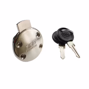 Zamek patentowy okrągły Siso X-853 - niklowany / fi 19 mm