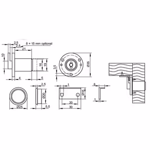 Zamek wciskany Siso FLAP X-9411 - niklowany / fi 19 mm