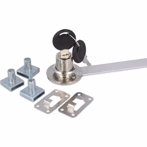 Zamek centralny boczny Siso X-851 - niklowany / L-500 / fi 19 mm / zaczep 13 mm