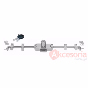 Zamek baskwilowy patentowy prawy Siso X-922 - niklowany / fi 19 mm / bez prętów