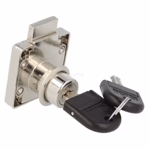 Zamek kwadratowy prawy Siso X-850 - niklowany / fi 19 mm