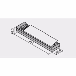 Obcinarka folii aluminiowej ORGA-LINE do Tandembox - ciemnoszary / 8.85x41 cm