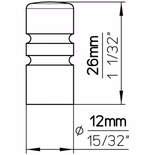 Gałka MILAN 1576-12 - chrom / fi 11.8 mm