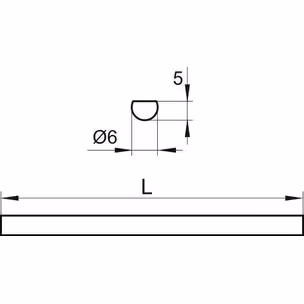 Pręt do zamka baskwilowego Siso X-922 - niklowany / dł. 100 cm / 1 sztuka
