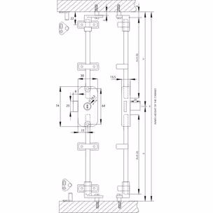 Zamek baskwilowy patentowy lewy Siso X-922 - niklowany / fi 19 mm