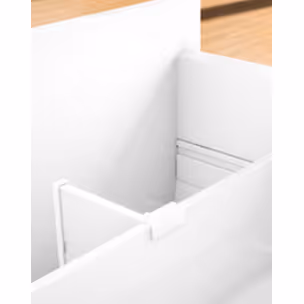 Przegródka ORGA-LINE do listwy Z40L - jedwabiście biały / 10x11 cm