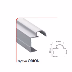 Rączka ORION 18/P do drzwi przesuwnych - srebrny / dł. 270 cm