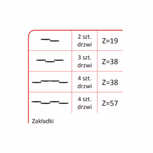 Rączka ORION 18/P do drzwi przesuwnych - srebrny / dł. 270 cm