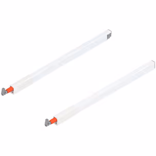 Reling podłużny kwadratowy TANDEMBOX ANTARO - jedwabiście biały / dł. 45 cm / kpl
