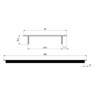 Kratka wentylacyjna 60 aluminium C-0