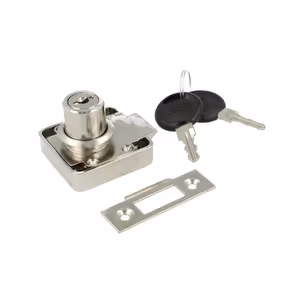 Zamek zatrzaskowy kwadratowy Siso X-856M / niklowany / fi 19 mm 