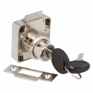 Zamek zatrzaskowy kwadratowy Siso X-856M / niklowany / fi 19 mm 