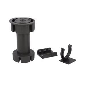 Nóżka plastikowa PN16 czarna  wys. 10cm z klipem