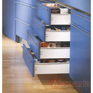 Szuflada METABOX 320M z hamulcem / wys. M=86 mm / dł. 40 cm / 25 kg / wysuw 75% / kremowy