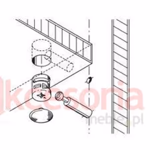 Złączka MINIFIX 15 bez kołnierza / płyta od 23 mm
