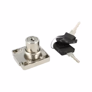 Zamek kwadratowy prawy Siso X-850 MASTER - niklowany / fi 19 mm / klucz łamany