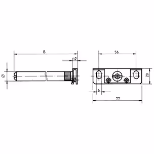 Metalowy łącznik typu D do półek Wurth A0683355 / dł. 112 mm