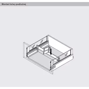Listwa poprzeczna do przycięcia ORGA-LINE do Tandembox Antaro - biały / dł. 107,7 cm