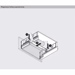 Listwa poprzeczna do przycięcia ORGA-LINE do Tandembox Antaro - biały / dł. 107,7 cm