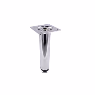 Nóżka okrągła D-737 z regulacją - chrom połysk / wys. 15 cm