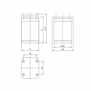 Nóżka okrągła D-860 z regulacją - aluminium / wys. 6 cm