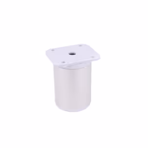 Nóżka okrągła D-860 z regulacją - aluminium / wys. 6 cm