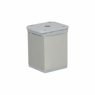 Nóżka kwadratowa D-861 z regulacją - aluminium / wys. 6 cm