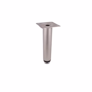 Nóżka okrągła D-737 z regulacją - satyna (nikiel mat) / wys. 15 cm