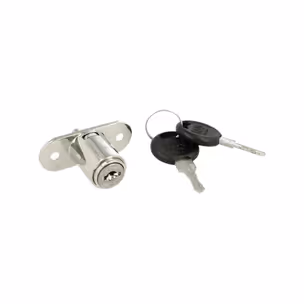 Zamek wciskany w systemie 1 klucza Siso X-1003 do drzwi przesuwnych - niklowany / fi 19 mm