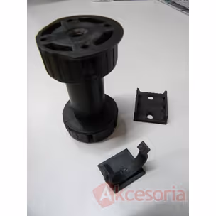 Klip do nóżki PN16 czarna  wys. 10cm z klipem