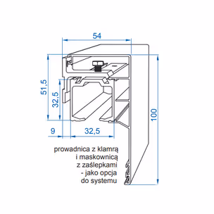 Zestaw HERKULES HS120 do 1 drzwi przejściowych / dł. 200 cm / 120 kg
