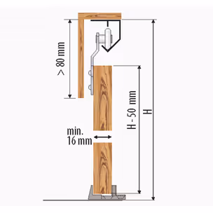 Zestaw SATURN ST24 do 1 drzwi przejściowych / dł. 240 cm / 45 kg