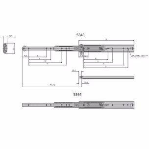 Prowadnica DZ5343 1SZT Dł.45cm wspołpracująca z DZ5344