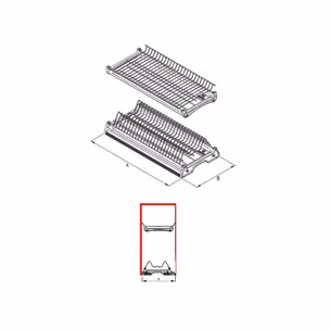 Ociekarka VARIANT 3 40 metal efekt chrom