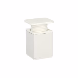 Nóżka kwadratowa D-861 z regulacją - biały / wys. 6 cm