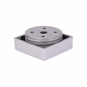 Nóżka kwadratowa K099 z regulacją - chrom mat lakier / wys. 1.8 cm 